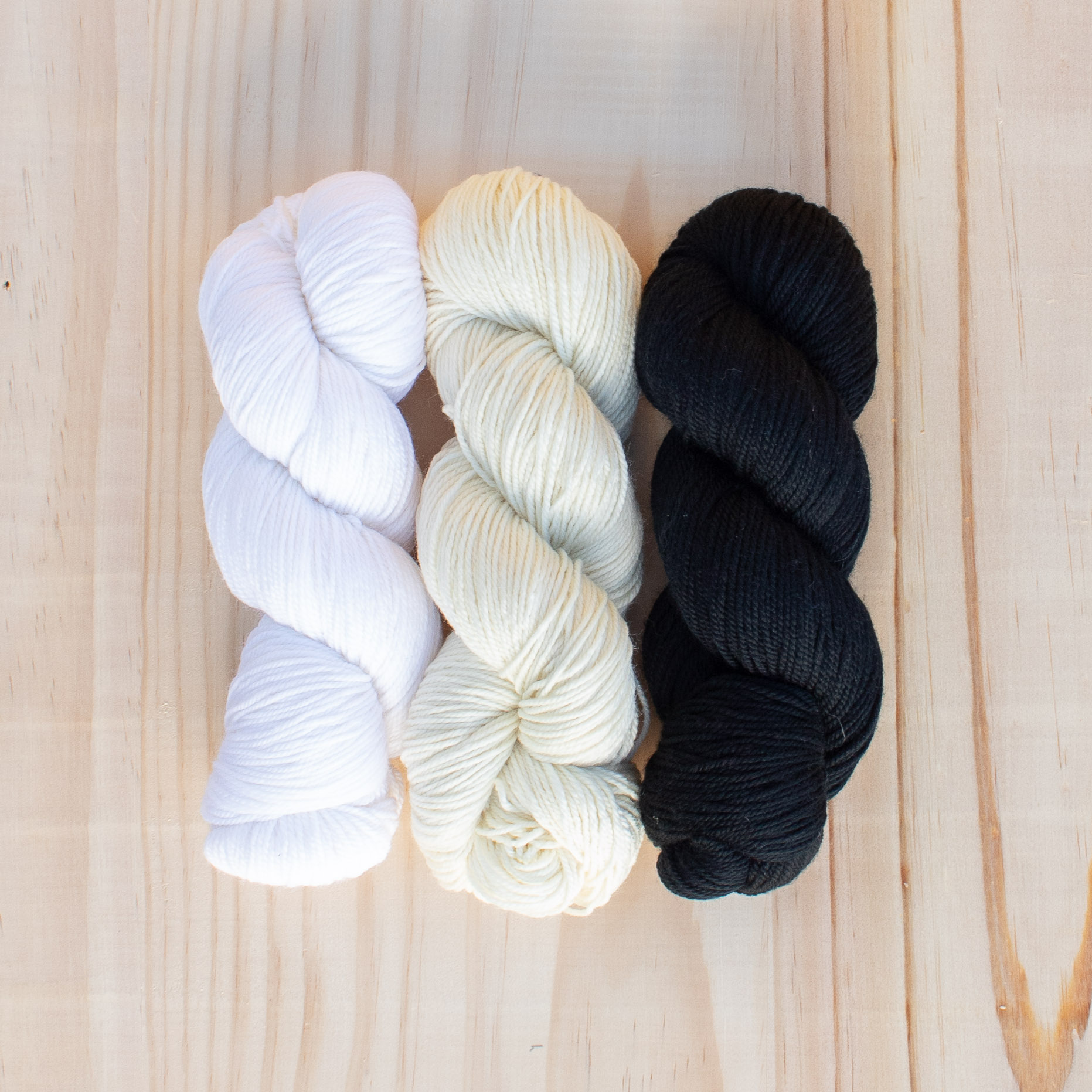 Sample Skein Three Natural GEMS - DK - 100% Superwash Merino - Image 4